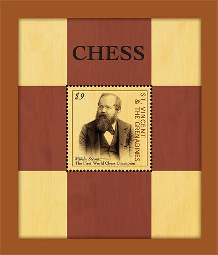 St. Vincent 2013 - Chess Champion Steinitz - Souvenir Stamp Sheet Scott 3880 MNH - Image 1 of 1