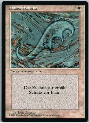 Blue Ward | MtG Magic Revised Edition FBB (Foreign Black Border) | German GR |NM - Image 1 of 2