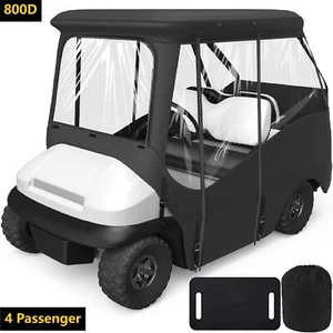 800D Golf Cart Rain Cover Driving Enclosure 4 Passenger for Club Car Precedent - Picture 1 of 8