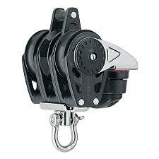 Harken 2613 Bozzello Carbo 40mm Triplo Ratchet Girevole Arricavo e Strozzatore