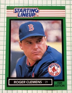 ROGER CLEMENS 1989 KENNER STARTING LINEUP CARD - BOSTON RED SOX
