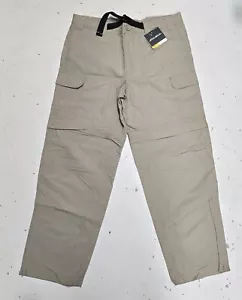 NWT Eddie Bauer Exploration Travex Men 36x32 Convertible Hiking Cargo Pants Belt - Picture 1 of 6