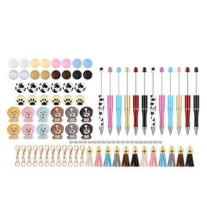 12x Beadable Ballpoint Pen DIY Pens Making Kits Stationery Supplies for School - Picture 1 of 8