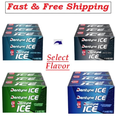 Goma Dentyne Ice Peppermint sin azúcar, 9 paquetes de 16 piezas (144 piezas en total) selecciona sabor Foto 1 de 4