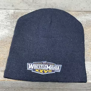 Gorro tejido WWE UNISEX JUVENIL Wrestlemania XXVII elástico azul marino talla única - Imagen 1 de 3