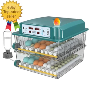 Incubators for Hatching 120 Eggs, Egg Incubator with Automatic Egg Turning and H - Picture 1 of 9