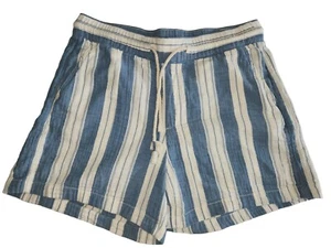 Old Navy Shorts Woman's Size M Blue & White Draw String Shorts - Picture 1 of 3