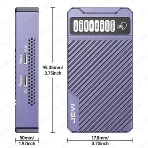 JEYI Dual M.2 NVMe Enclosure, Touch Control 20Gbps 2-Bay Hardware RAID SSD Case - Picture 1 of 7