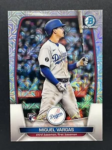 2023 Bowman Chrome Miguel Vargas #88 Mojo Refractor Rookie Los Angeles Dodgers - Picture 1 of 2