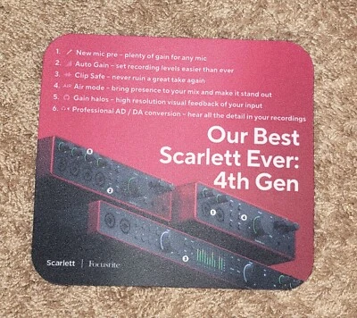  Scarlett Focuseite MousePad Non-Slip Waterproof PC Computer Laptop Office Desk  - Image 1 of 2