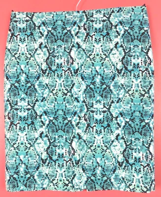 SK18652- LIZ CLAIBORNE Mujer 98% Algodón Falda Lápiz Piel de Serpiente Multicolor 12 Foto 1 de 4