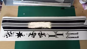 SCOMADI GP style straight side panel stripe sticker kit, ALL COLOURS FULL LENGTH - Picture 1 of 8