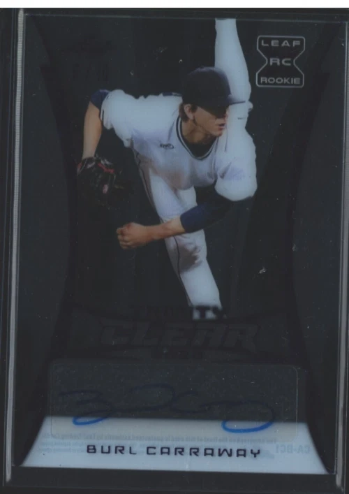 2020 Leaf Trinity Clear Autographs Purple #CABC1 Burl Carraway Auto /10  - Image 1 of 1