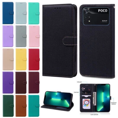 Leather Candy Wallet Phone Case For Xiaomi Poco X5 X6 X4 X3 F5 F6 M6 M3 Pro C65 - Image 1 of 4