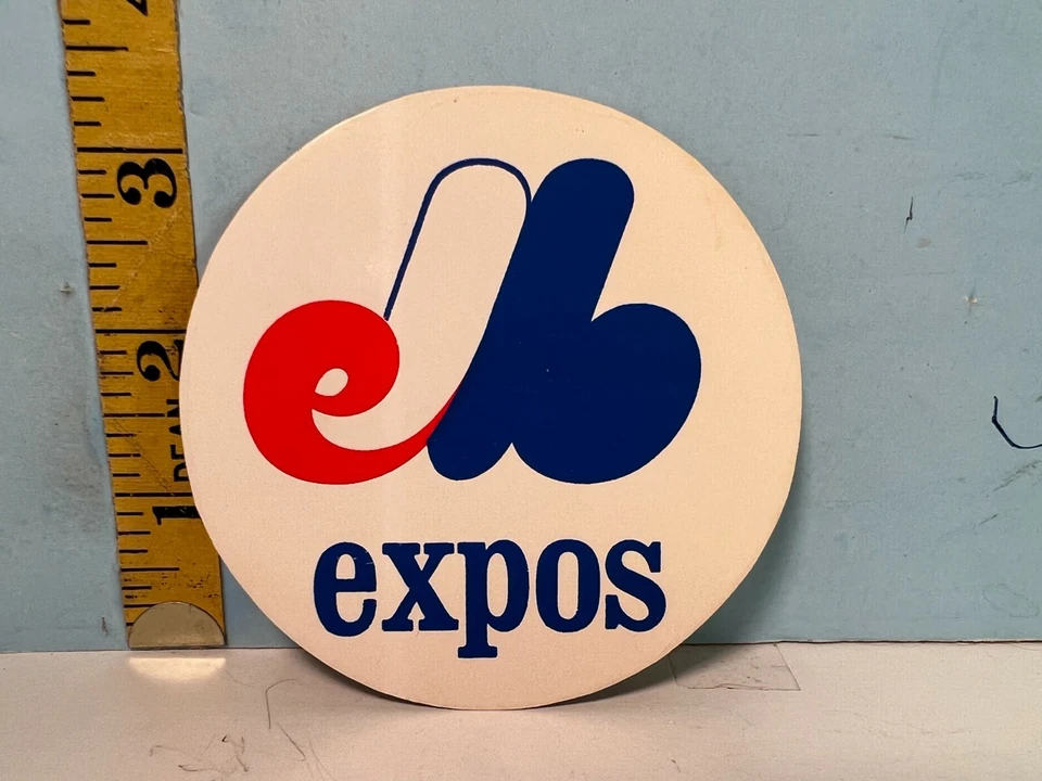 Vintage Montreal Expos Baseball Decal Sticker "Classic Expos" Logo - Image 1 of 2