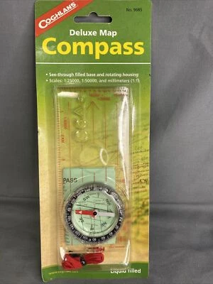 Coghlan's Map 指南针豪华地图挂绳液体填充新品 — 第 1/4 张图片