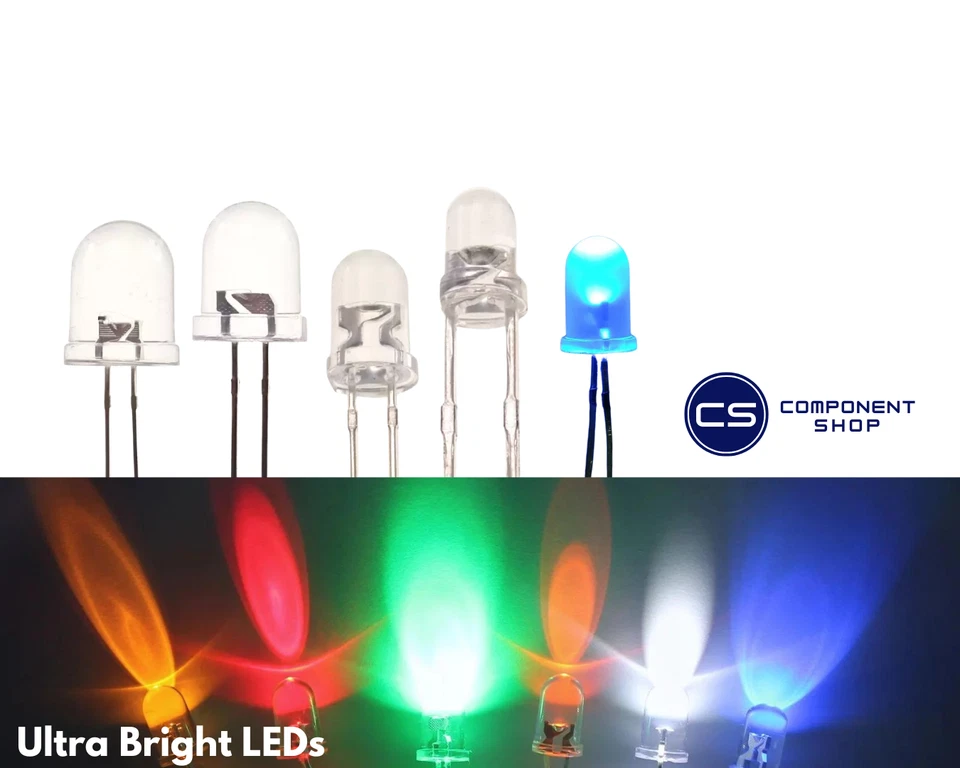 Ultra Bright LEDs 3mm/5mm/8mm/10mm All Colours UK Seller - Image 1 of 1
