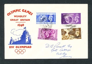 GB 1948 Olympic Games Illustrated FDC Neat Hand written Address - Picture 1 of 3