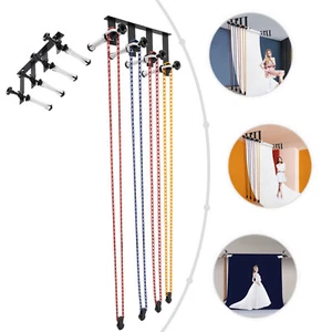 Photography Background Backdrop Holder Wall Mount 4 Roller Metal Brackets - Picture 1 of 23