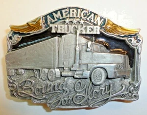1989 Sishiyou Gürtelschnalle - America Trucker - Bound For Glory - P-85S Vintage  - Bild 1 von 8
