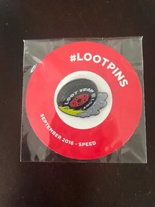 Loot Crate Pin September 2016 Speed Loot Year NEW - Picture 1 of 3