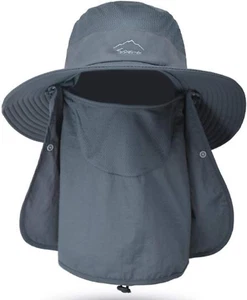 Fishing Hat for Men & Women, Outdoor UV Sun Protection Wide Brim Hat - Picture 1 of 12