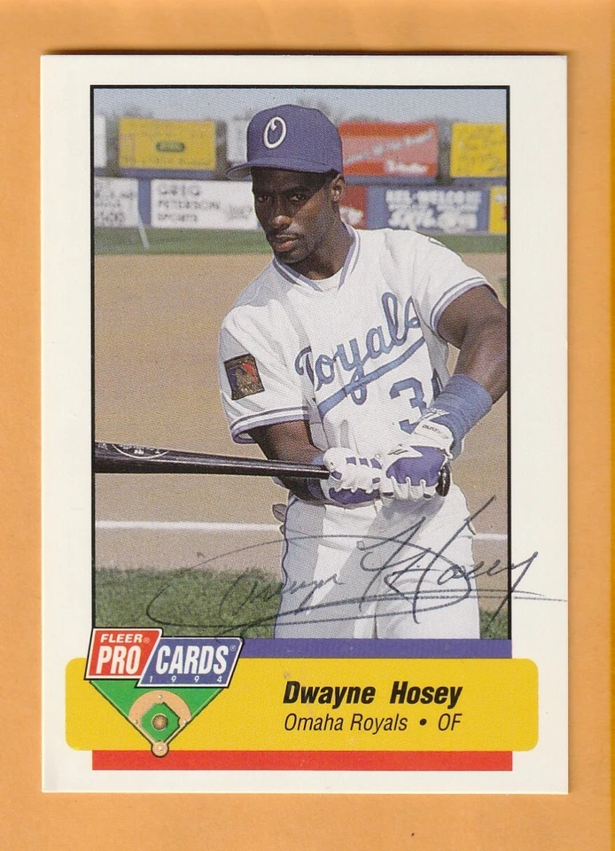 Dwayne Hosey Omaha Royals AUTO Signed 1994 Fleer All-Stars Card - Image 1 of 2