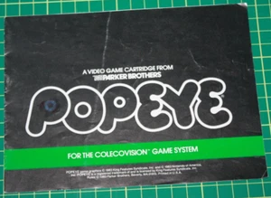 Colecovision Game Manual: Parker Brothers Popeye - Picture 1 of 2