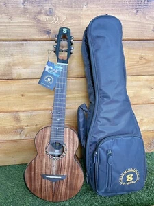 Bright Sun Solid Curly Acacia Koa Concert Ukulele Natural Wood grain BS20C-A - Picture 1 of 10