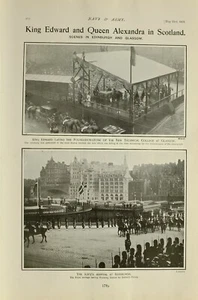 1903 Estampado King Edward & Reina Alexandra en Escocia Técnica College Glasgow - Imagen 1 de 1