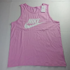 Nike Sportswear Icon Futura Tank Top Men’s L Large AR4991-621 Pink/White - Picture 1 of 7