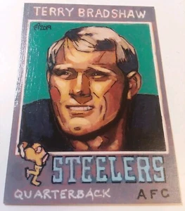 Football Art Card Print of Terry Bradshaw, Rookie, Steelers - Picture 1 of 2