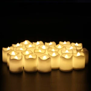 24x LED Flameless Tea Light Tealight Candle Wedding Decoration Battery Included - Picture 1 of 16