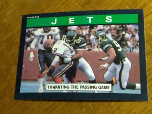1985 Topps Football #335 New York Jets Team Card DE Mark Gastineau EX- Nr Mt - Picture 1 of 2