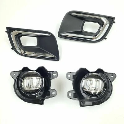 Встроенный светодиодный противотуманный фонарь подходит для Toyota Sequoia 2018-2022 годов выпуска с ободками проводами переключателем реле - Изображение 1 из 4