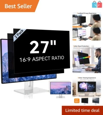 Ultra HD 27 Inch Computer Privacy Screen - Protection & Comfort for Workspaces - Image 1 of 4