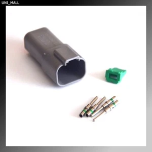 Deutsch DT 4-Pin Genuine Male Connector Kit, 14-16AWG Solid Pins, USA - Picture 1 of 4