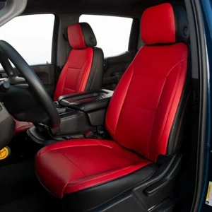 FOR 2008-2025 GMC SIERRA MOTOPTES CAR SEAT COVERS WATERPROOF DURABLE LEATHER - Picture 1 of 13