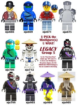 Genuine LEGO U PICK Ninjago LEGACY Minifigures (Group 5) **NEW** - Image 1 of 4