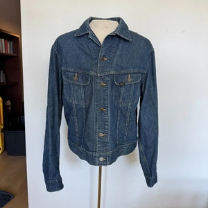 VTG Lee Jacket Mens 48 Long 101-J 60s 70s Sanforized Riders Denim Cowboy Trucker - Picture 1 of 9