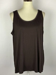 Camiseta sin mangas tejida Chico’s The Ultimate, talla 3 marrón elástica sin mangas nueva con etiquetas - Imagen 1 de 14