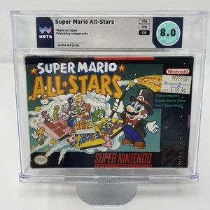 Super Mario All-Stars SNES WATA 8.0 CIB Completo 1993 Copia Graduada - Imagen 1 de 10