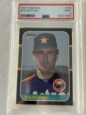 Nolan Ryan - 1987 Donruss  #138 - HOF! MINT PSA 9 Fresh Slab - Image 1 of 2