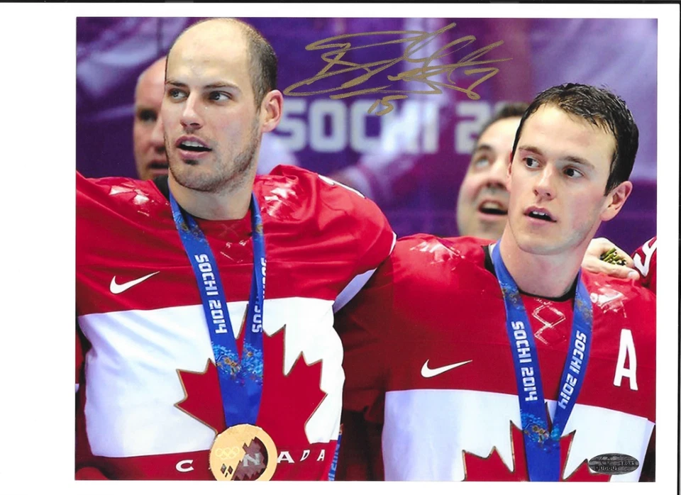 Foto 8 x 10 firmada por Ryan Getzlaf 2014 equipo Canadá con certificado de autenticidad Foto 1 de 1