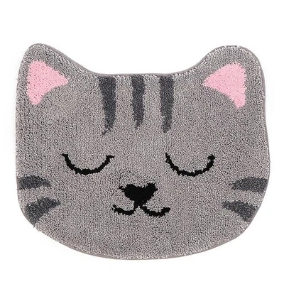 Microfiber Bath Mat 50x60cm Soft Area Rugs for Bathroom Non Slip Grey - Image 1 of 4