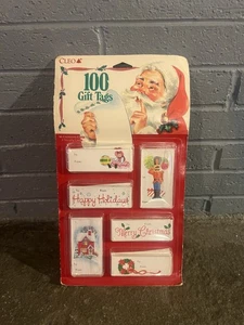 Etiquetas de regalo de Navidad de colección años 70 y 80 Gemco Eureka Cleo 100 etiquetas de regalo - Imagen 1 de 2