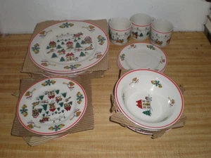 Jamestown China La Alegría de la Navidad Juego de Vajilla 15 piezas ¡Excelente! Platos tazas+ - Imagen 1 de 3