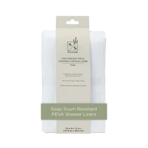 Shower Curtain Liner, Premium Lightweight Durable Waterproof 4g PEVA for Bath... - Picture 1 of 8