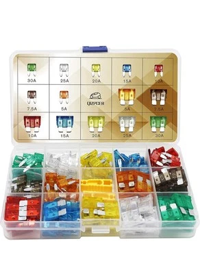 QIZPCER 140 Pcs Fuses Automotive Kit - Blade Auto Fuse Assortment Standard and Mini...