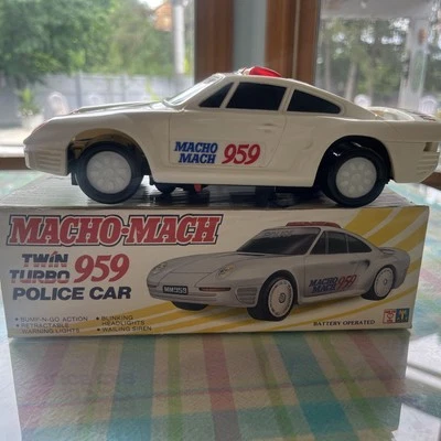 Vintage Rare Porsche 959 Macho Mach Twin Turbo 9”  Police Car. Comes With Box! - Image 1 of 4